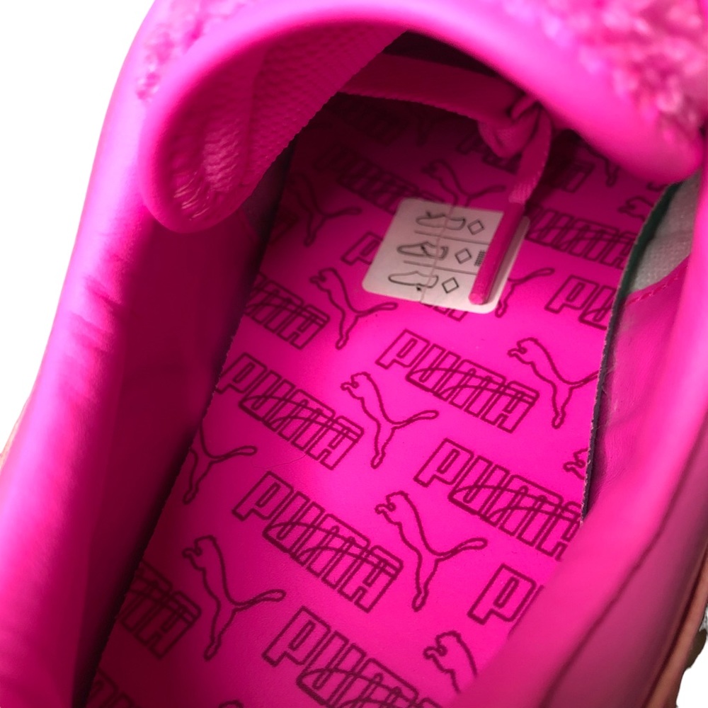 Puma Women's Hot Pink Leather & Sherpa-Trim Sneakers - Picture 10 of 10